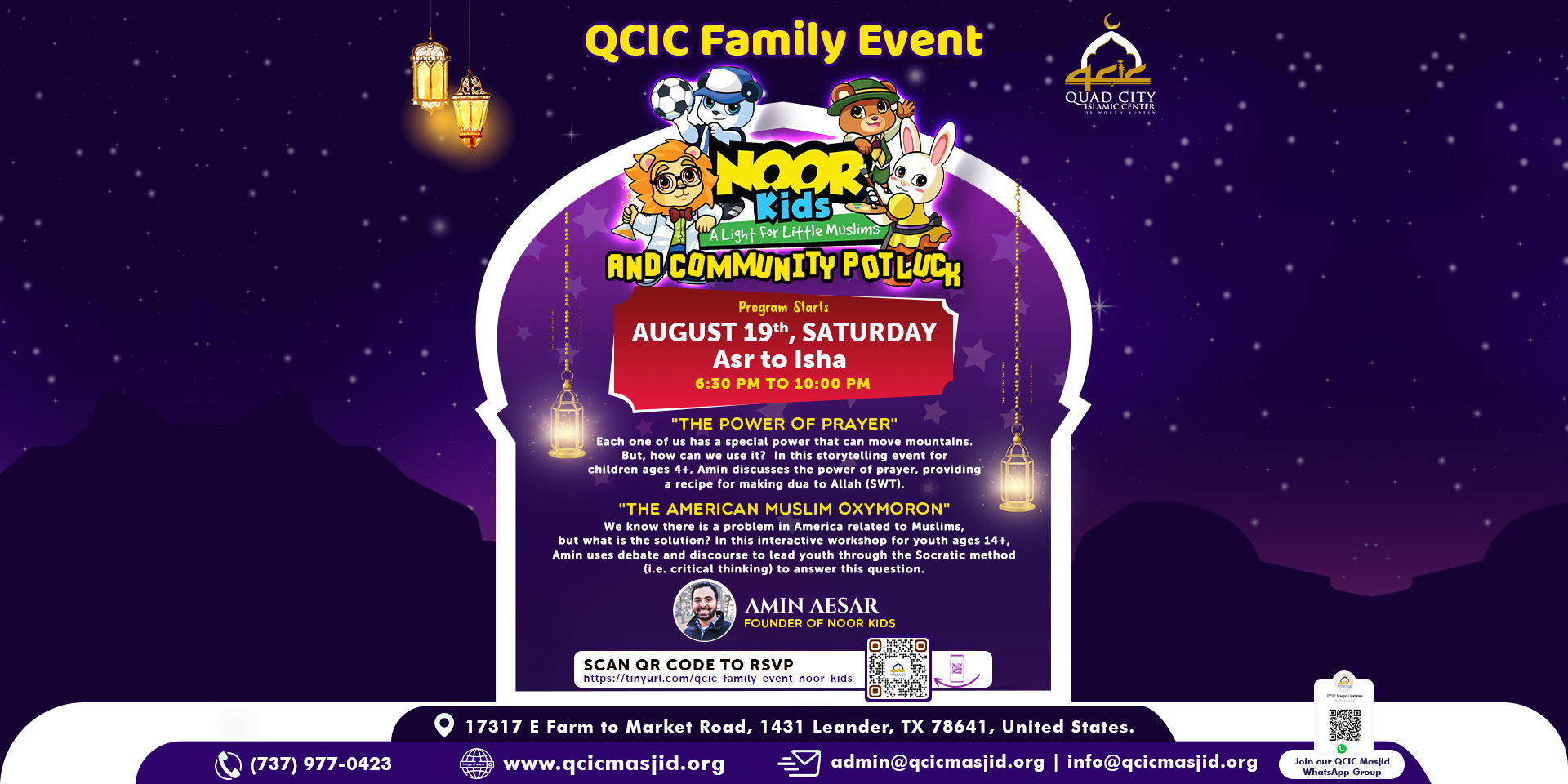 QCIC Family Event – Noor Kids and Community Potluck